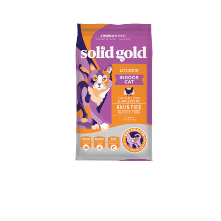 อาหารแมว Solid Gold เกรดโฮลิสติก สูตร Let's Stay In สำหรับแมวเลี้ยงในบ้าน 1.36 กก._1